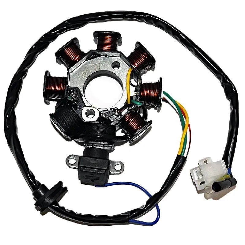 stator sgr 8 polos motores chinos gy6 04169026