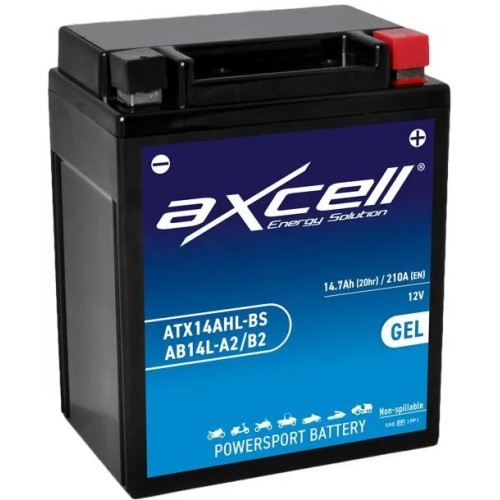 Batería moto Axcell GEL ATX14AHL-BSAB14L-A2B2