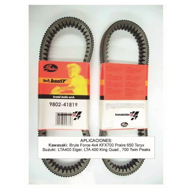 correa para moto suzuki y kawasaki atv 400 700cc gates 9802 41819