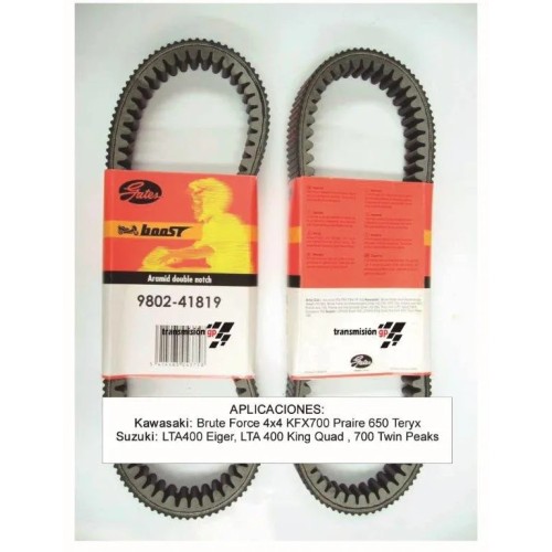 correa para moto suzuki y kawasaki atv 400 700cc gates 9802 41819