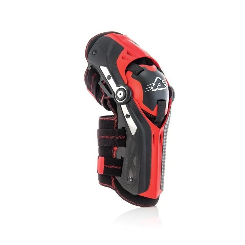 Rodillera Acerbis Gorilla negro/rojo - Protección robusta y cómoda