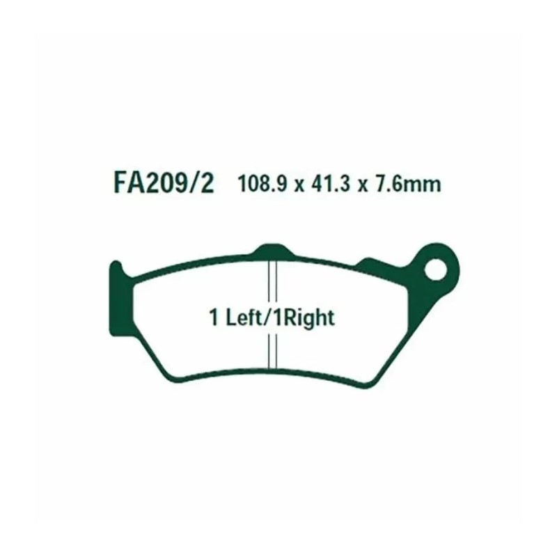 pastillas de freno sintetizada ebc fa209 2hh