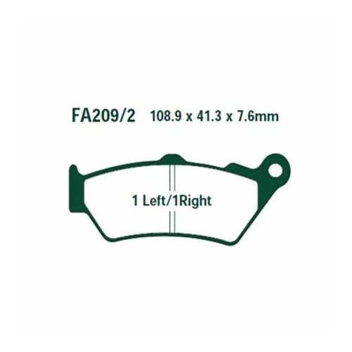 pastillas de freno sintetizada ebc fa209 2hh