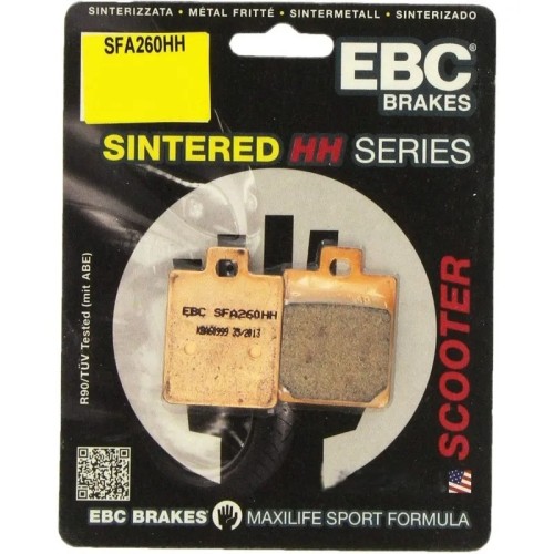 pastillas de freno delanteras ebc sfa260hh piaggio mp3 400 sinterizadas hh