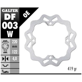 disco freno moto galfer wave fijo 220x4mm df003w