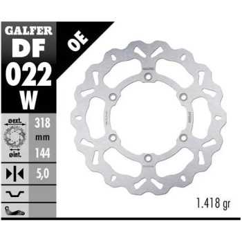 disco freno moto galfer wave fijo 318x5mm df022w