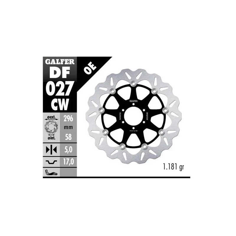 disco freno moto galfer flotante wave completo 296