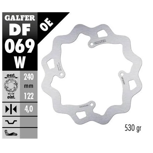 disco freno moto galfer wave fijo 240x4mm df069w