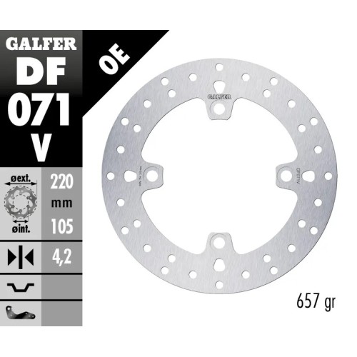 disco de freno galfer fijo redondo 220x4 2mm df071v