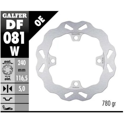 disco freno moto galfer wave fijo 240x5mm df081w
