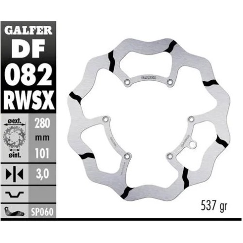 disco freno moto flotante galfer wave df082rwsx