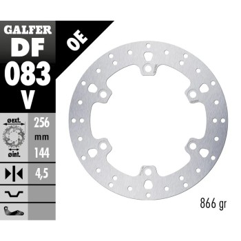 disco de freno galfer fijo redondo 256x4 5mm df083v