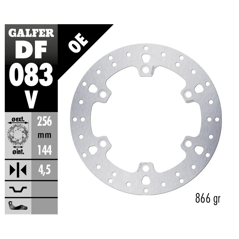 disco de freno galfer fijo redondo 256x4 5mm df083v