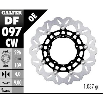 disco freno moto galfer flotante wave completo 296