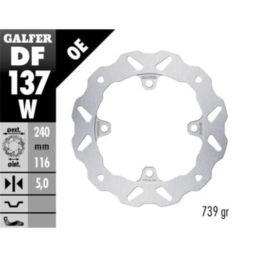 disco de freno trasero honda cbr 600rr galfer df137w