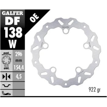 disco freno moto galfer wave fijo 296x4 5mm df138w