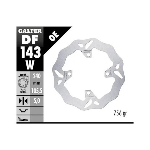 disco de freno trasero galfer df143w para honda forza adv 350