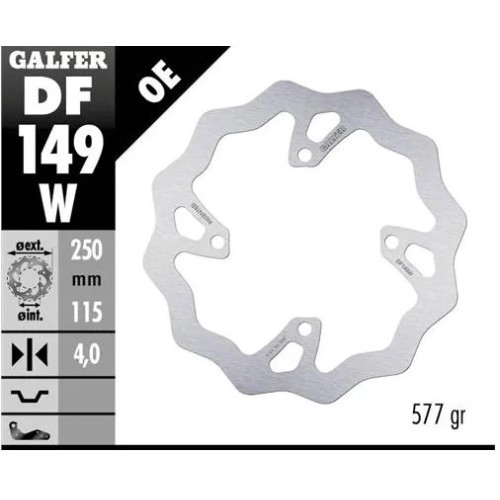 disco freno moto galfer wave fijo 250x4mm df149w