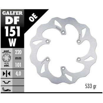 disco freno moto galfer wave fijo 220x4 5mm df151w