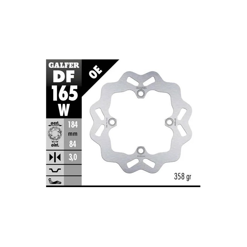 disco freno moto galfer wave fijo 184x3mm df165w