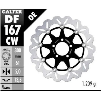 disco freno moto galfer flotante wave completo 300