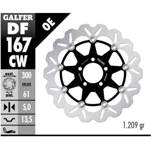 disco freno moto galfer flotante wave completo 300