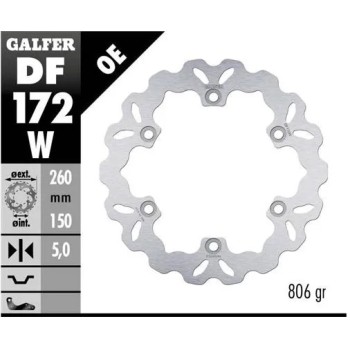 disco freno moto galfer wave fijo 260x5mm df172w