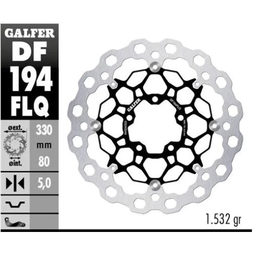 disco freno moto flotante galfer qubic 330x5mm df1