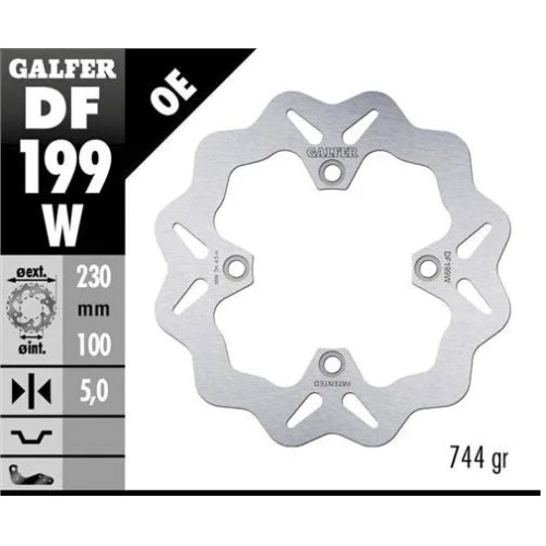 disco freno moto galfer wave fijo 230x5mm df199w