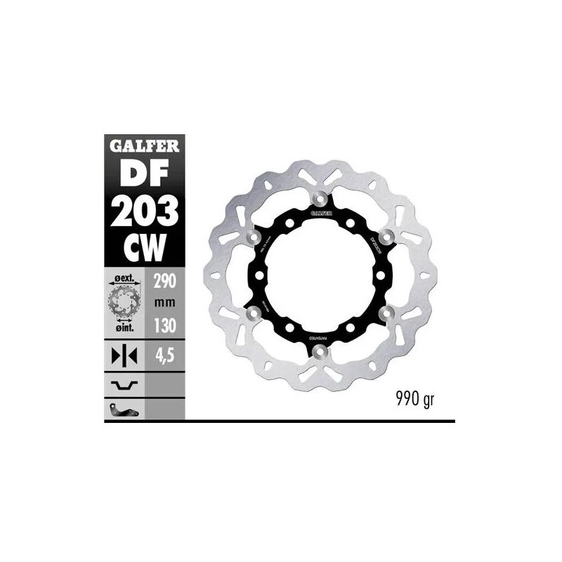 disco freno moto galfer flotante wave completo 290