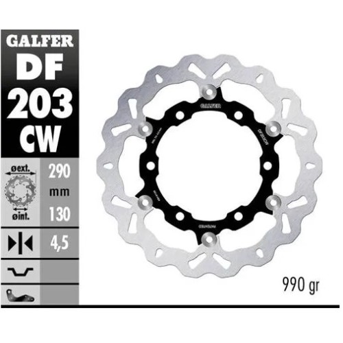 disco freno moto galfer flotante wave completo 290