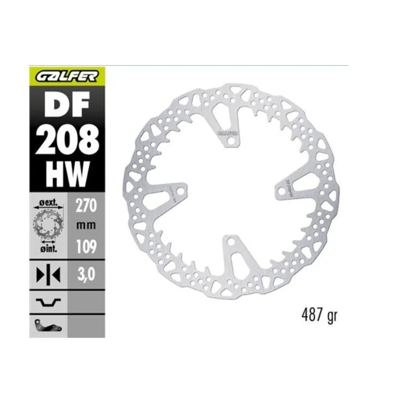 disco de freno delantero kawa kx 250 450 galfer shark df208hw