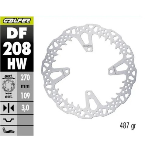 disco de freno delantero kawa kx 250 450 galfer shark df208hw