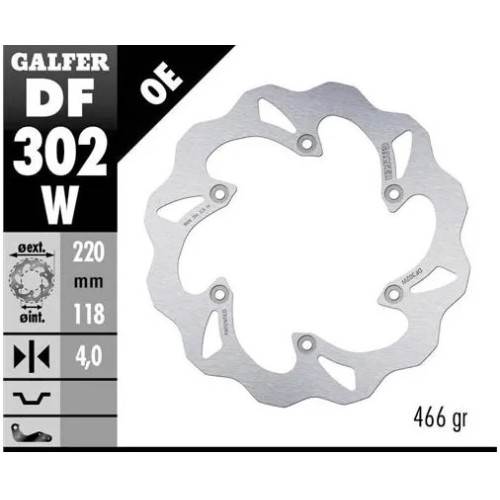 disco freno moto galfer wave fijo 220x4mm df302w