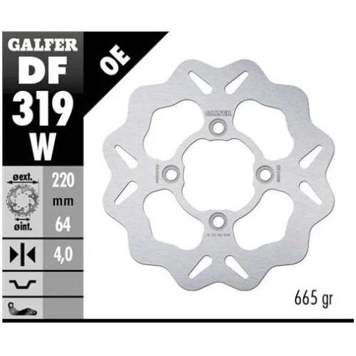 disco freno moto galfer wave fijo 220x4mm df319w