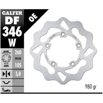 disco freno moto galfer wave fijo 260x5mm df346w
