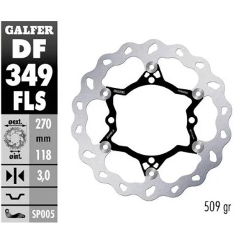 disco freno moto galfer wave flotante 270x3mm df34