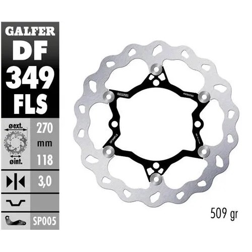 disco freno moto galfer wave flotante 270x3mm df34