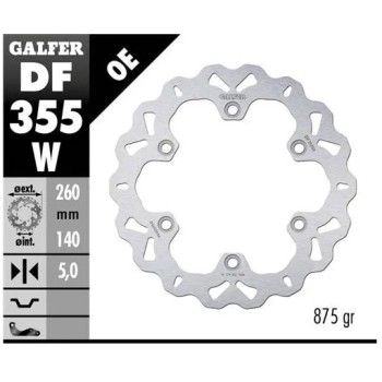 disco freno moto galfer wave fijo 260x5mm df355w