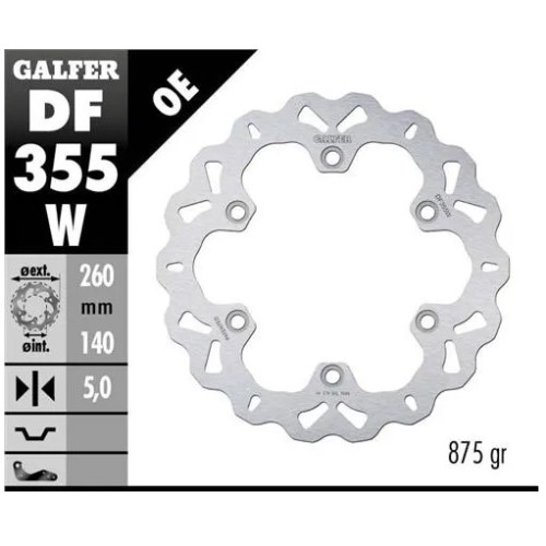 disco freno moto galfer wave fijo 260x5mm df355w