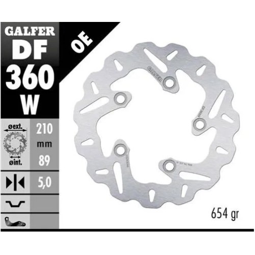 disco freno moto galfer wave fijo 210x5mm df360w