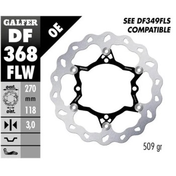 disco freno moto galfer wave flotante 270x3mm df36