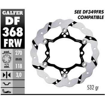 disco freno moto galfer wave flotante delantero df