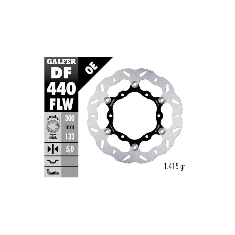 disco freno moto galfer wave flotante 300x5mm df44