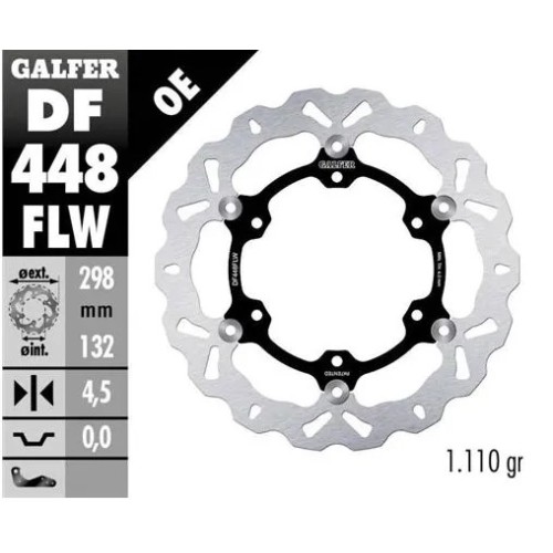 disco freno moto galfer wave flotante 298x4 5mm df