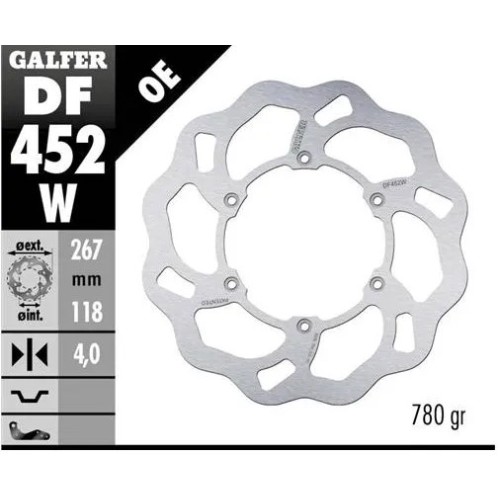 disco freno moto galfer wave fijo 220x4mm df452w