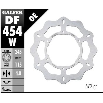 disco freno moto galfer wave fijo 245x4mm df454w