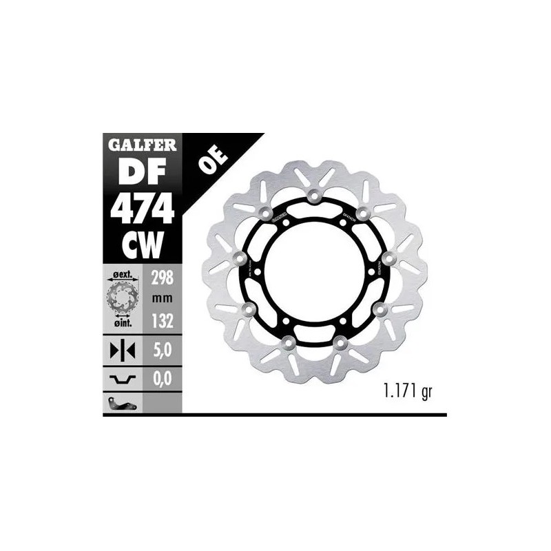 disco freno moto galfer wave flotante completo df4