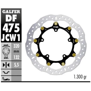disco freno moto galfer wave flotante df475jcw1g03