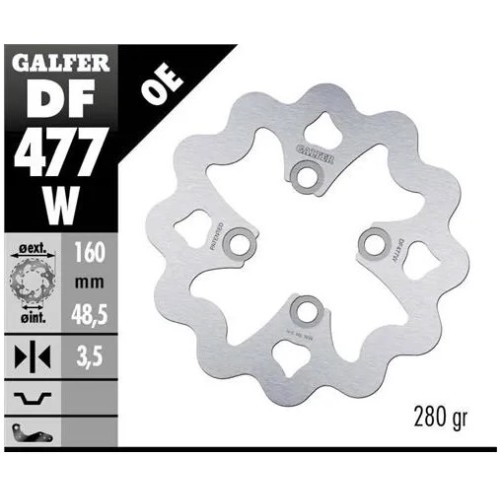 disco freno moto galfer wave fijo 160x3 5mm df477w